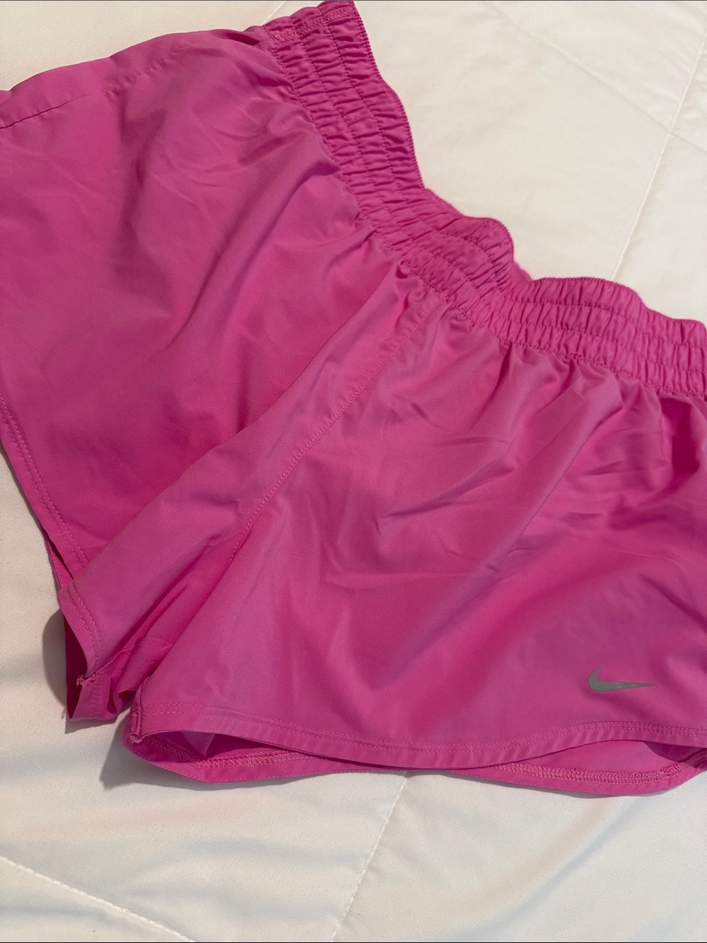 Nike Women's Bright Pink Elastic Waist Athletic Shorts